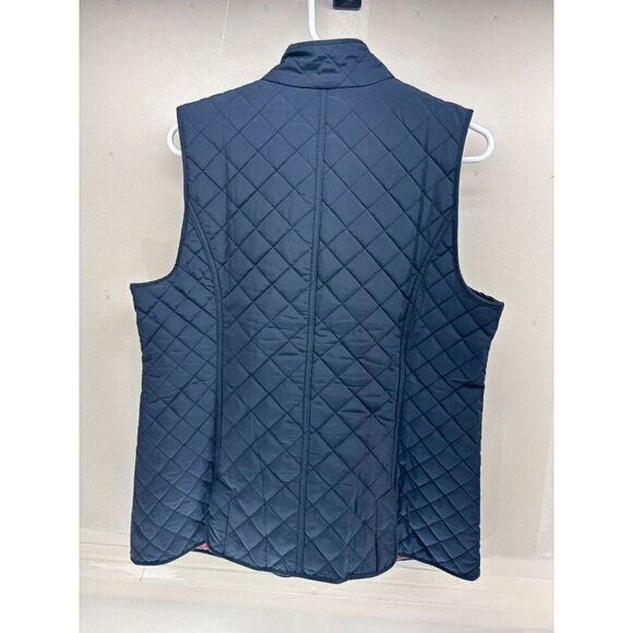Orvis Womens Quilted Vest Navy Blue Size M 3M Thinsulate Full Zip Pockets EUC - Picture 2 of 6